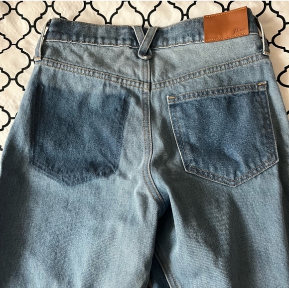 J. Crew Jeans Slim Wide Leg Indigo Patchwork Wash 25 - Picture 7 of 10